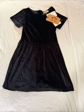 Appaman Black Sparkle Velvet Girls' Dress